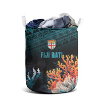Fiji Bati Rugby Viti Masi Laundry Basket Coral Motifs