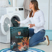 Fiji Bati Rugby Viti Masi Laundry Basket Coral Motifs