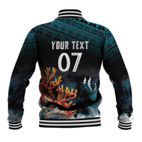 Fiji Bati Rugby Custom Viti Masi Baseball Jacket Coral Motifs