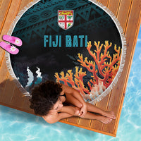 Fiji Bati Rugby Viti Masi Beach Blanket Coral Motifs