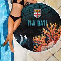 Fiji Bati Rugby Viti Masi Beach Blanket Coral Motifs