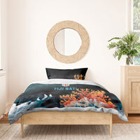 Fiji Bati Rugby Viti Masi Bedding Set Coral Motifs