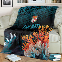 Fiji Bati Rugby Viti Masi Blanket Coral Motifs