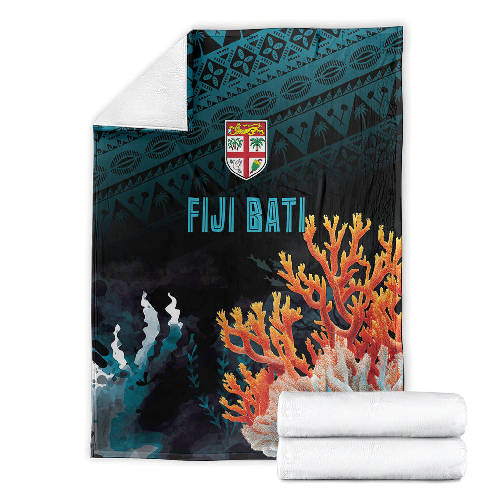 Fiji Bati Rugby Viti Masi Blanket Coral Motifs