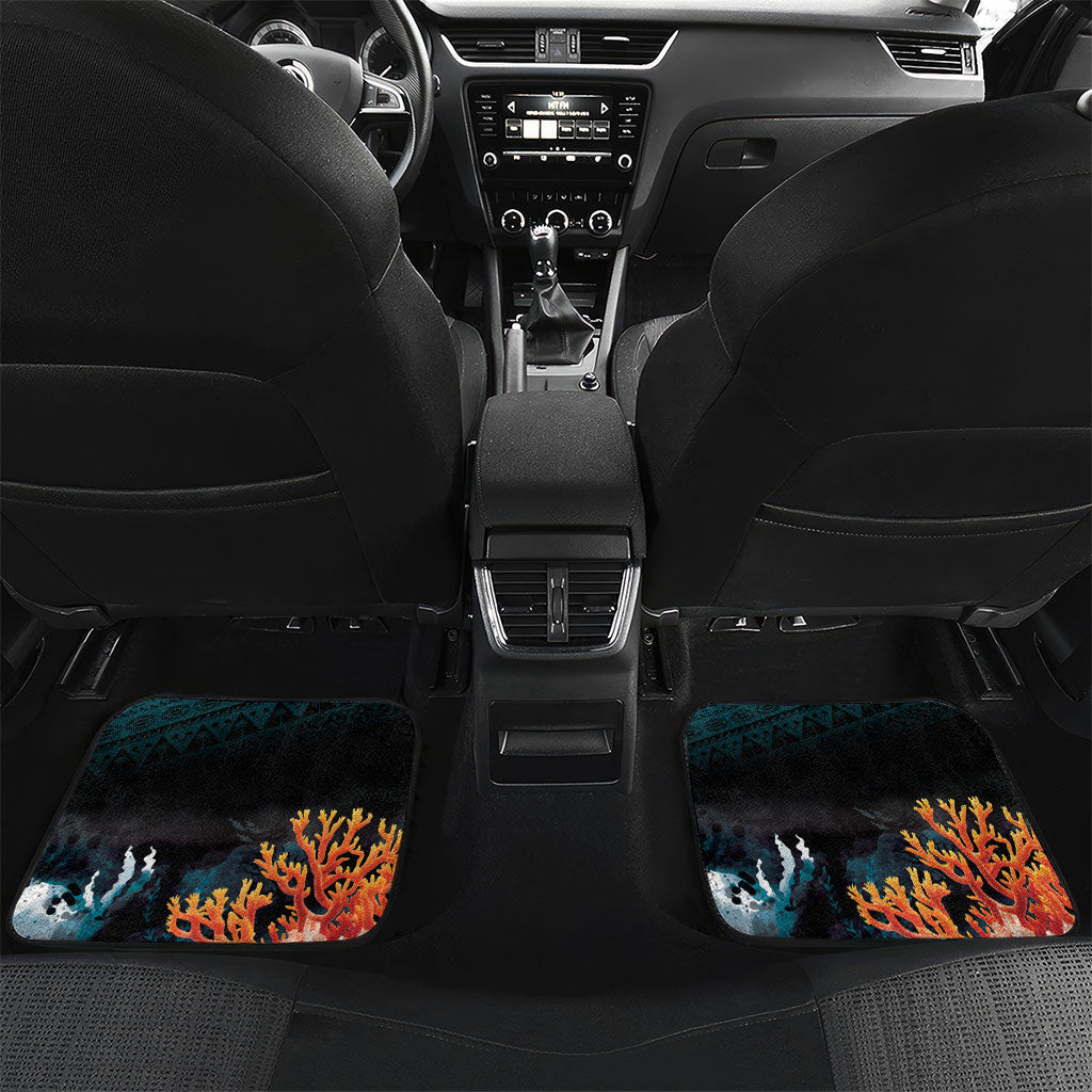 Fiji Bati Rugby Custom Viti Masi Car Mats Coral Motifs