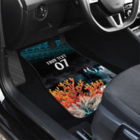 Fiji Bati Rugby Custom Viti Masi Car Mats Coral Motifs
