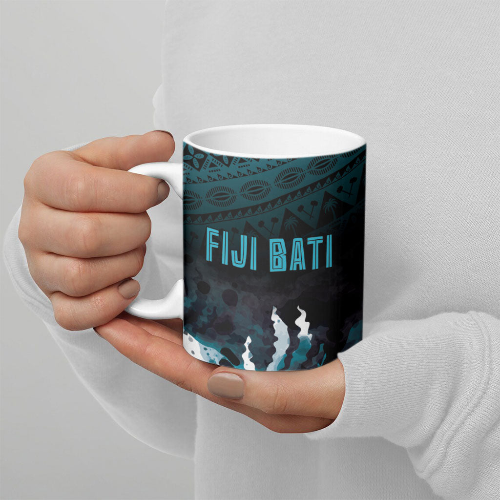 Fiji Bati Rugby Viti Masi Ceramic Mug Coral Motifs