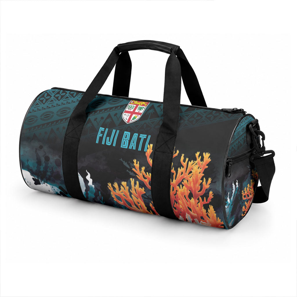Fiji Bati Rugby Viti Masi Duffle Bag Coral Motifs