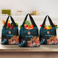 Fiji Bati Rugby Viti Masi Grocery Bag Coral Motifs