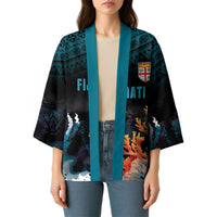 Fiji Bati Rugby Custom Viti Masi Kimono Coral Motifs