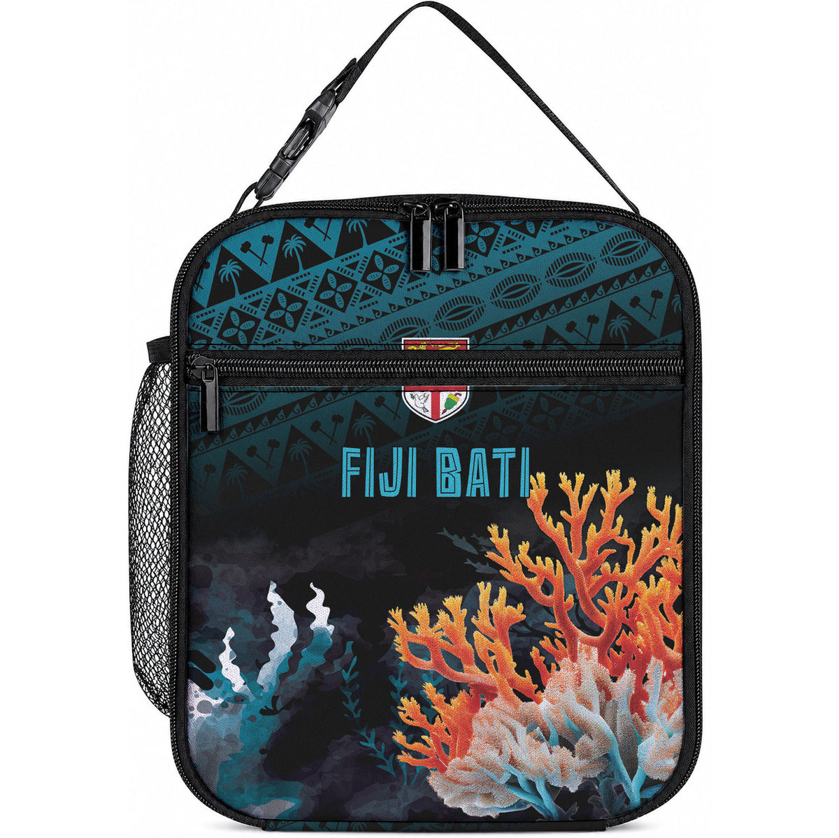 Fiji Bati Rugby Viti Masi Lunch Bag Coral Motifs