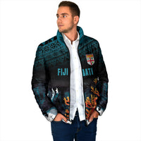 Fiji Bati Rugby Custom Viti Masi Padded Jacket Coral Motifs