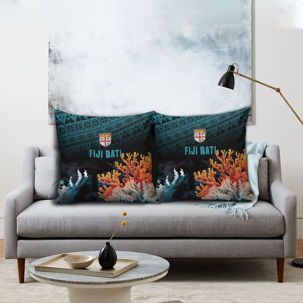 Fiji Bati Rugby Viti Masi Pillow Cover Coral Motifs
