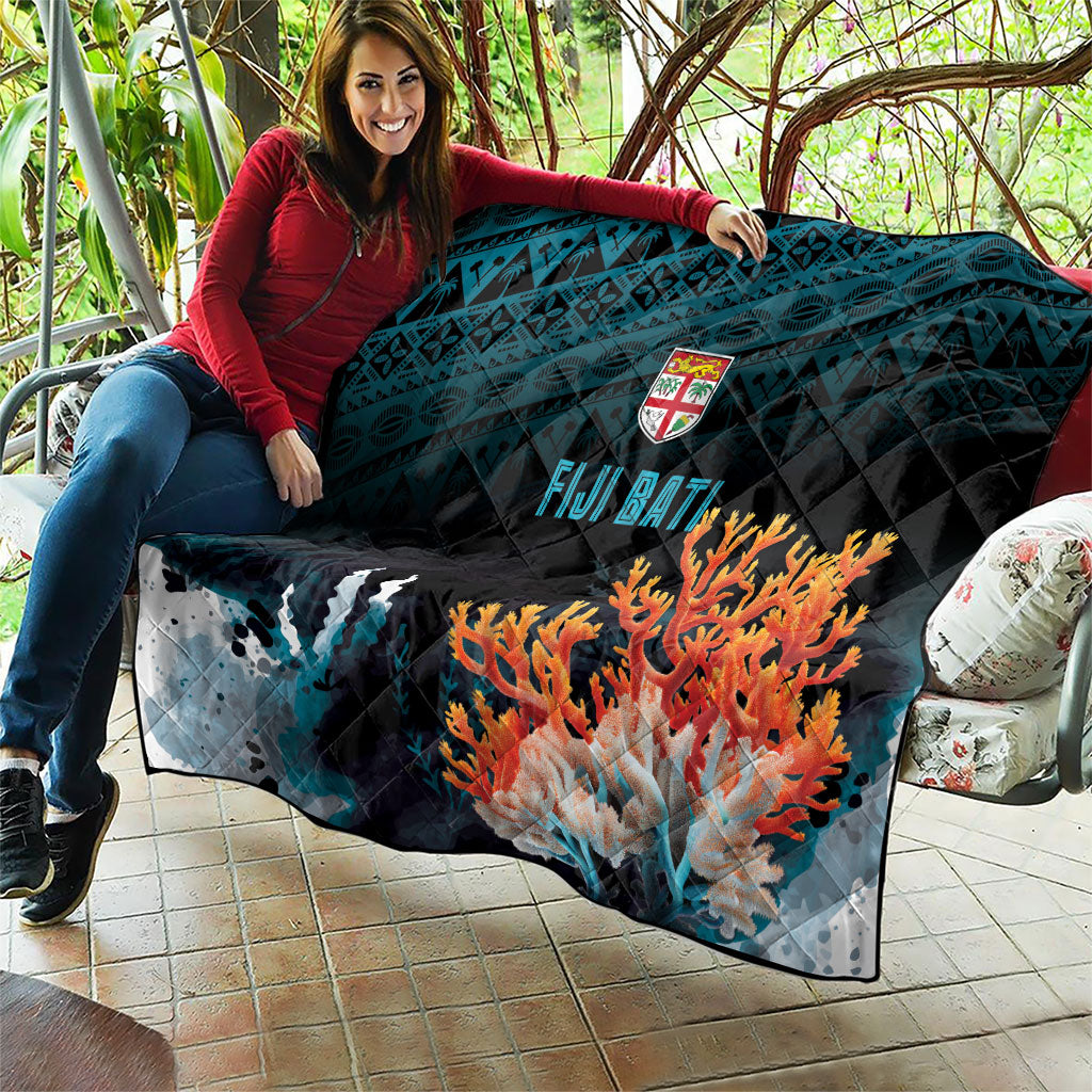 Fiji Bati Rugby Viti Masi Quilt Coral Motifs
