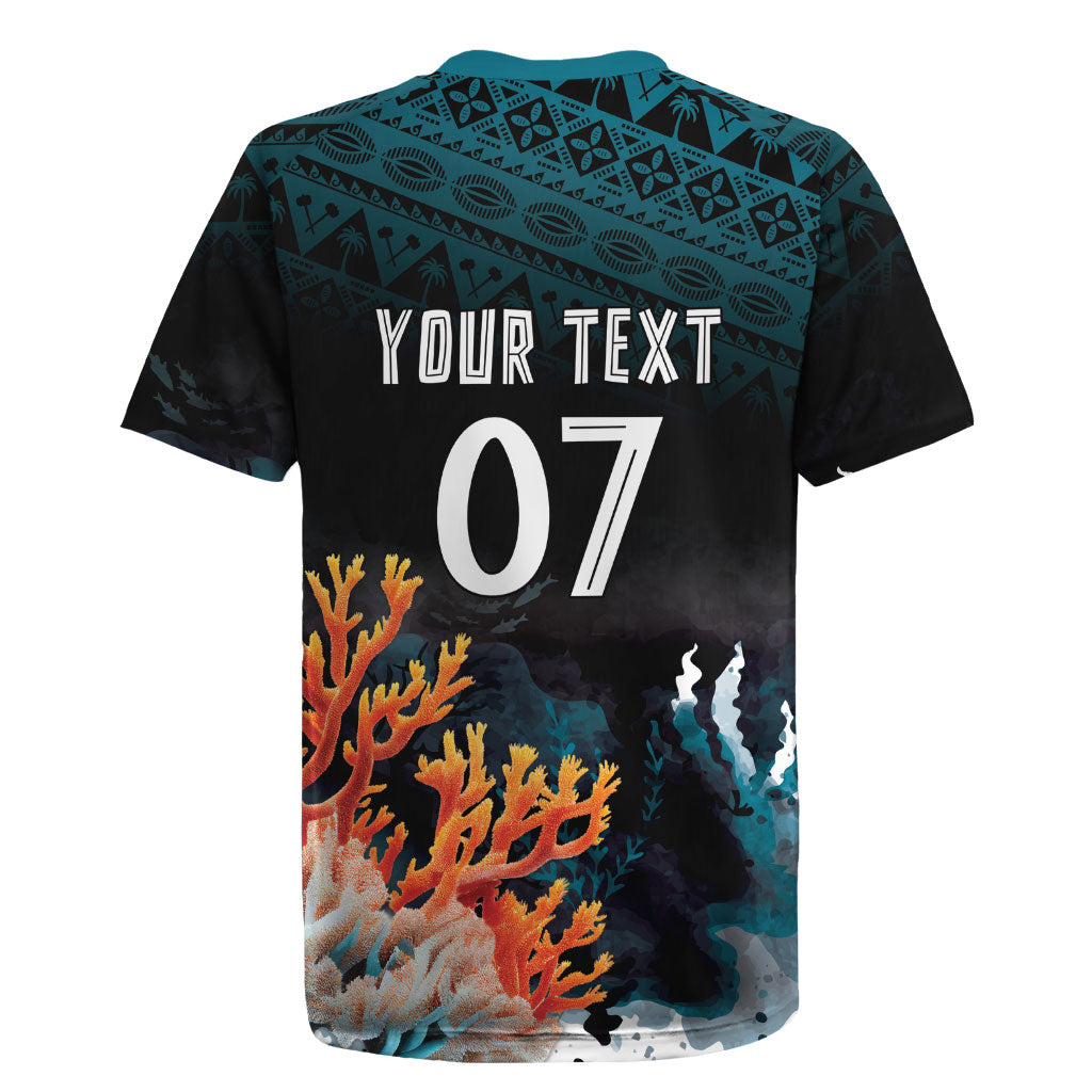 Fiji Bati Rugby Custom Viti Masi Rugby Jersey Coral Motifs