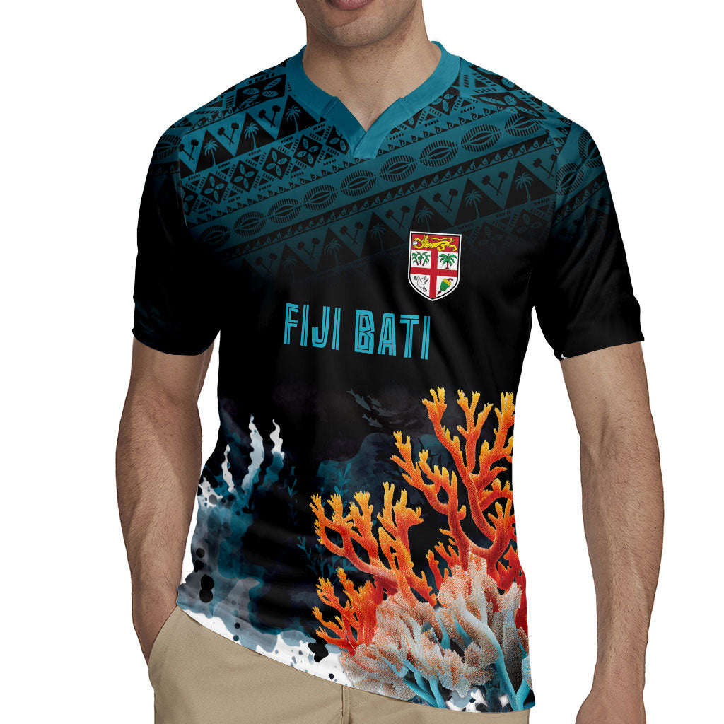 Fiji Bati Rugby Custom Viti Masi Rugby Jersey Coral Motifs