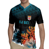 Fiji Bati Rugby Custom Viti Masi Rugby Jersey Coral Motifs