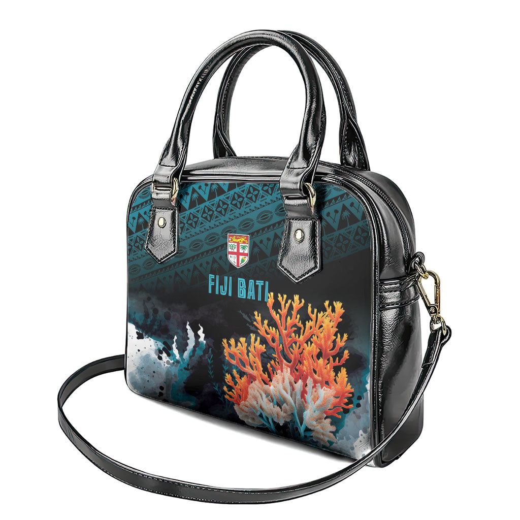 Fiji Bati Rugby Viti Masi Shoulder Handbag Coral Motifs