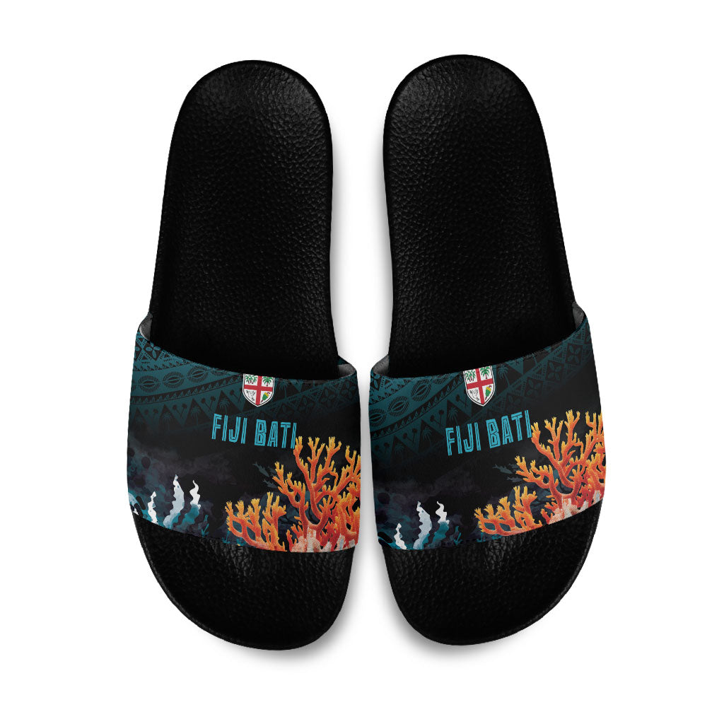 Fiji Bati Rugby Viti Masi Slide Sandals Coral Motifs