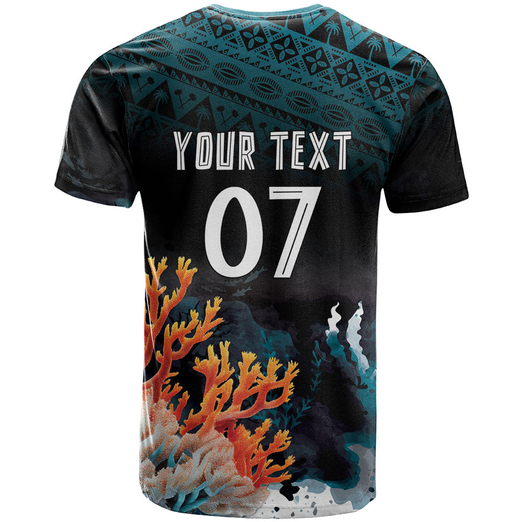 Fiji Bati Rugby Custom Viti Masi T Shirt Coral Motifs LT7 - Polynesian Pride