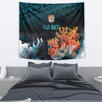 Fiji Bati Rugby Viti Masi Tapestry Coral Motifs