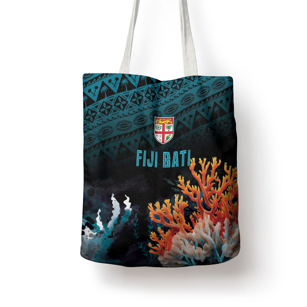 Fiji Bati Rugby Viti Masi Tote Bag Coral Motifs