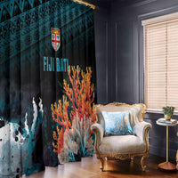 Fiji Bati Rugby Viti Masi Window Curtain Coral Motifs