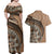 Tonga Ngatu Couples Matching Off Shoulder Maxi Dress and Hawaiian Shirt Tokelau Classic Motifs LT7 - Polynesian Pride