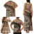 Tonga Ngatu Family Matching Tank Maxi Dress and Hawaiian Shirt Tokelau Classic Motifs LT7 - Polynesian Pride