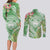 Aloha Molokai Island Couples Matching Long Sleeve Bodycon Dress and Long Sleeve Button Shirt Hawaii Pua Kukui