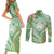 Aloha Molokai Island Couples Matching Short Sleeve Bodycon Dress and Long Sleeve Button Shirt Hawaii Pua Kukui