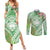 Aloha Molokai Island Couples Matching Summer Maxi Dress and Long Sleeve Button Shirt Hawaii Pua Kukui