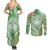 Aloha Molokai Island Couples Matching Summer Maxi Dress and Long Sleeve Button Shirt Hawaii Pua Kukui