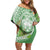 Aloha Molokai Island Family Matching Off Shoulder Short Dress and Hawaiian Shirt Hawaii Pua Kukui