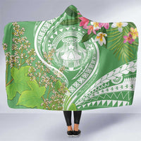 Aloha Molokai Island Hooded Blanket Hawaii Pua Kukui LT7 One Size Green - Polynesian Pride