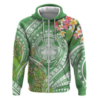 Aloha Molokai Island Hoodie Hawaii Pua Kukui LT7 Zip Hoodie Green - Polynesian Pride