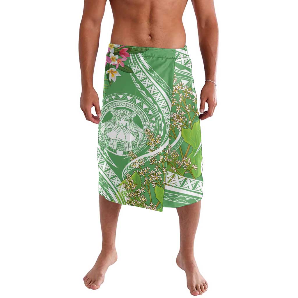 Aloha Molokai Island Lavalava Hawaii Pua Kukui LT7 Green - Polynesian Pride