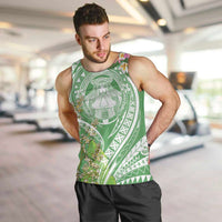 Aloha Molokai Island Men Tank Top Hawaii Pua Kukui LT7 Green - Polynesian Pride