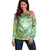 Aloha Molokai Island Off Shoulder Sweater Hawaii Pua Kukui