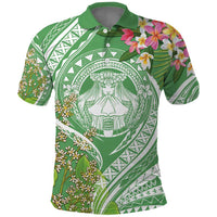 Aloha Molokai Island Polo Shirt Hawaii Pua Kukui LT7 Green - Polynesian Pride