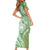 Aloha Molokai Island Short Sleeve Bodycon Dress Hawaii Pua Kukui