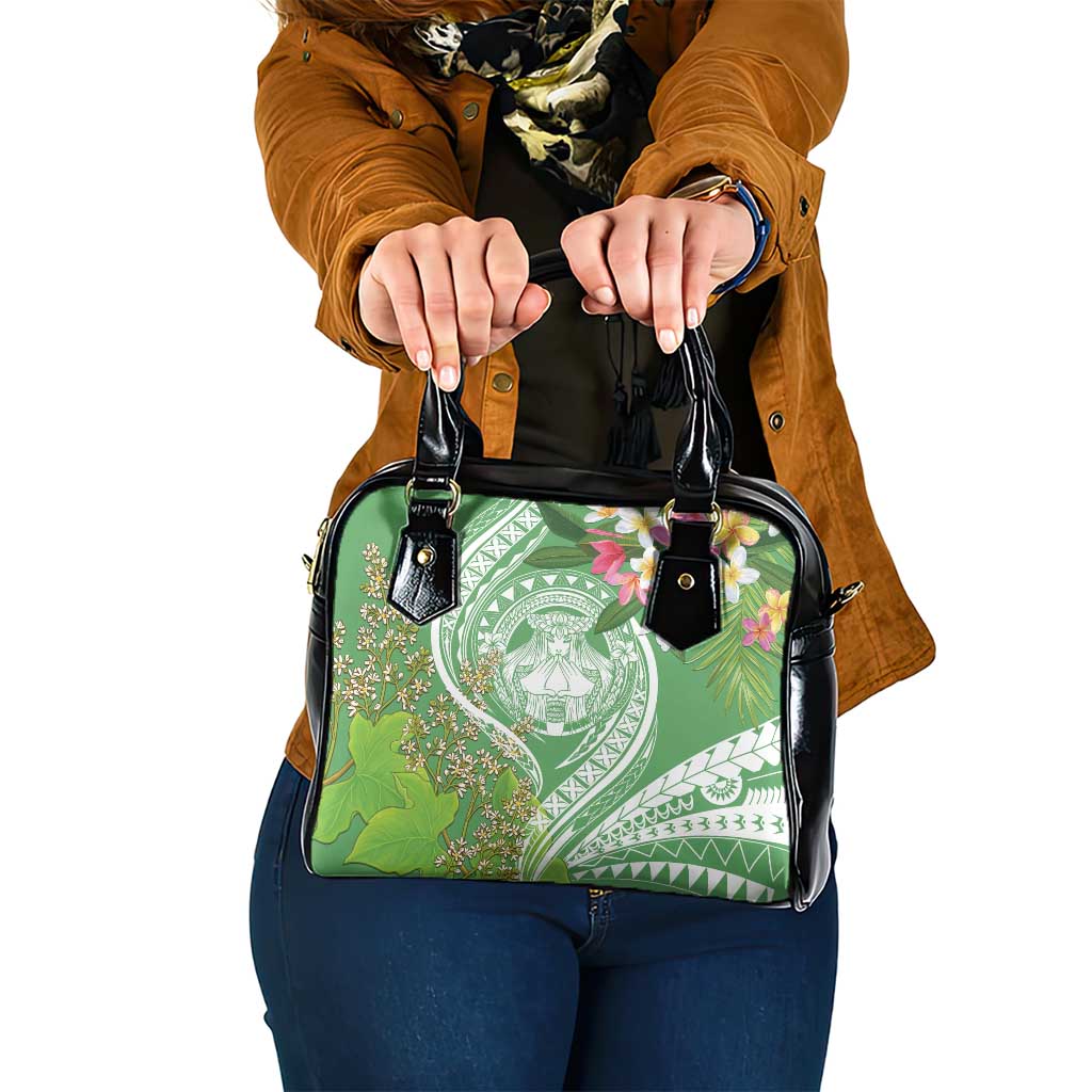 Aloha Molokai Island Shoulder Handbag Hawaii Pua Kukui LT7 One Size Green - Polynesian Pride
