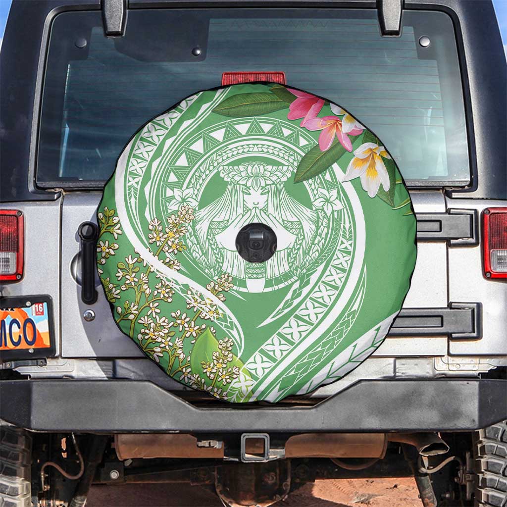 Aloha Molokai Island Spare Tire Cover Hawaii Pua Kukui LT7 Green - Polynesian Pride