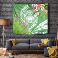 Aloha Molokai Island Tapestry Hawaii Pua Kukui LT7 Green - Polynesian Pride