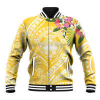 Aloha Hawaii Oahu Baseball Jacket Wahine with Ilima Lei LT7 Unisex Yellow - Polynesian Pride