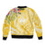 Aloha Hawaii Oahu Bomber Jacket Wahine with Ilima Lei