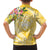 Aloha Hawaii Oahu Family Matching Off Shoulder Short Dress and Hawaiian Shirt Wahine with Ilima Lei