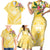 Aloha Hawaii Oahu Family Matching Short Sleeve Bodycon Dress and Hawaiian Shirt Wahine with Ilima Lei