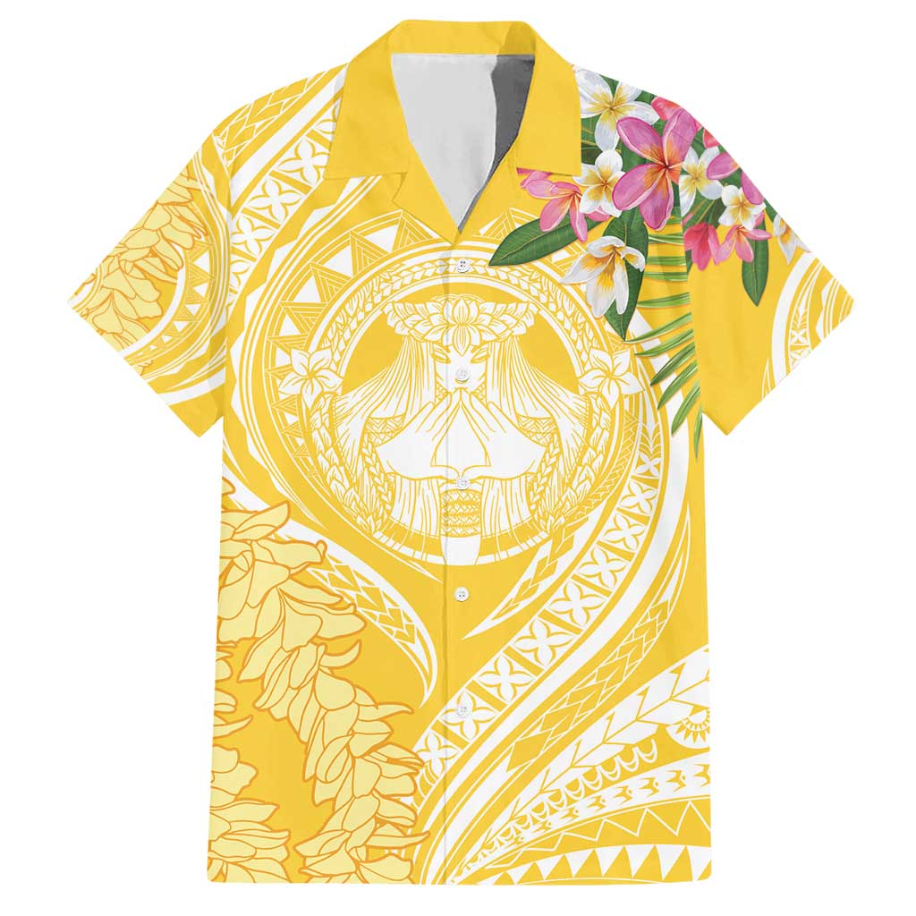 Aloha Hawaii Oahu Hawaiian Shirt Wahine with Ilima Lei LT7 Yellow - Polynesian Pride
