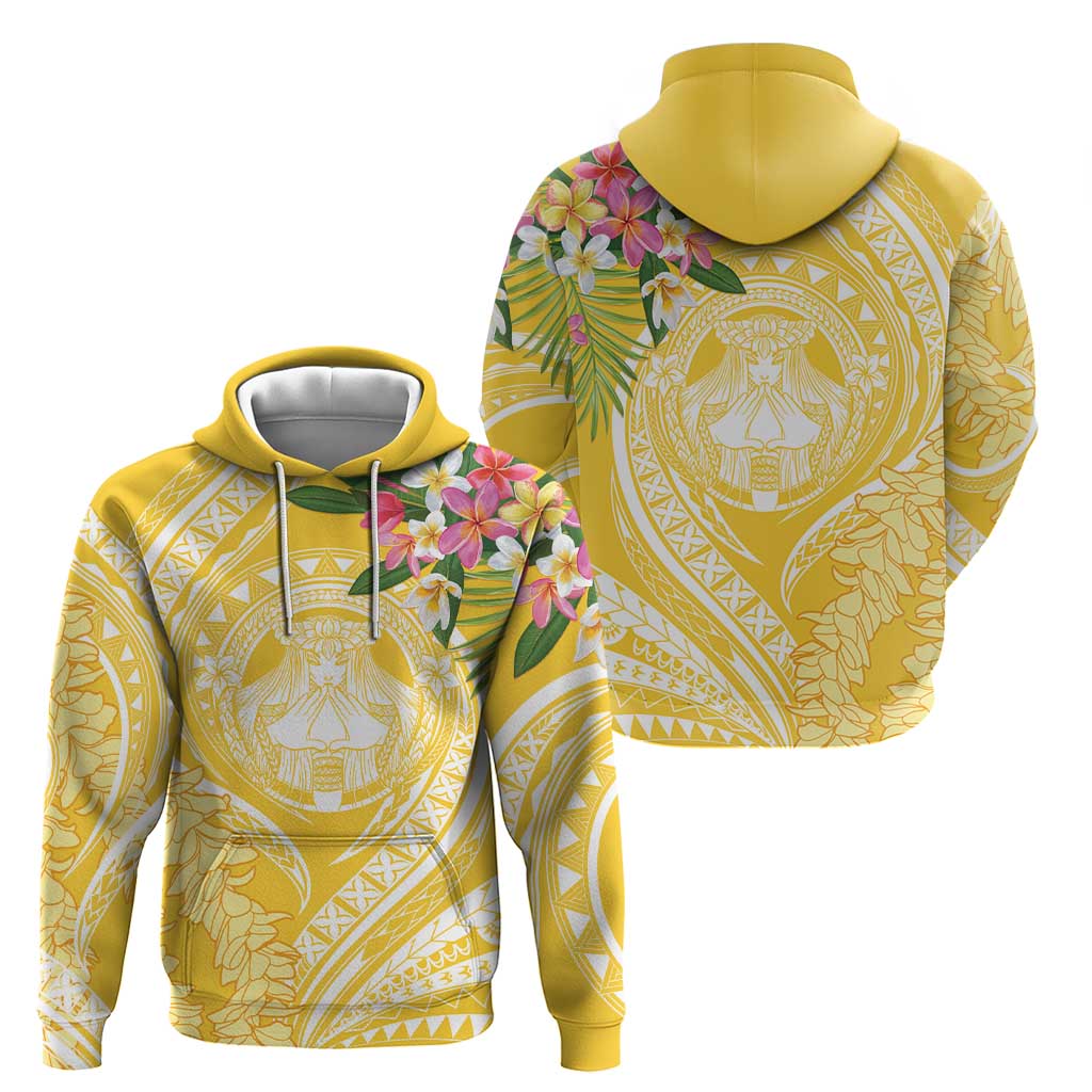 Aloha Hawaii Oahu Hoodie Wahine with Ilima Lei LT7 - Polynesian Pride